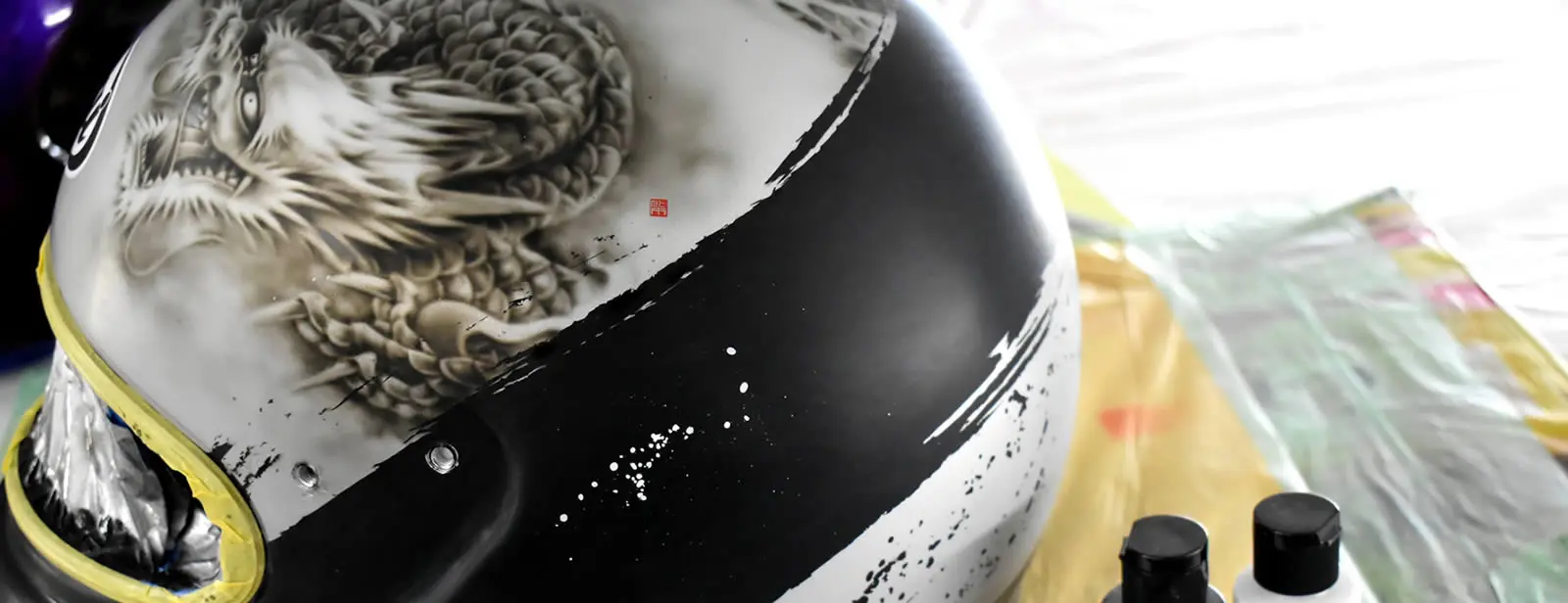 龍図ヘルメットカスタムペイント SHIBAART