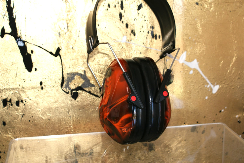 クレー射撃用イヤーマフ 浮世絵風 ペイント　