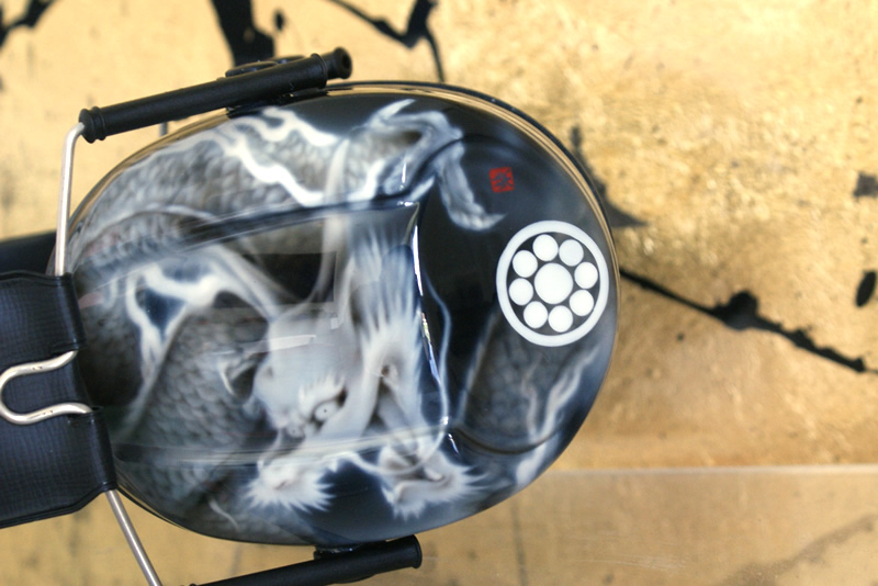 クレー射撃用イヤーマフ ペイント龍　般若　