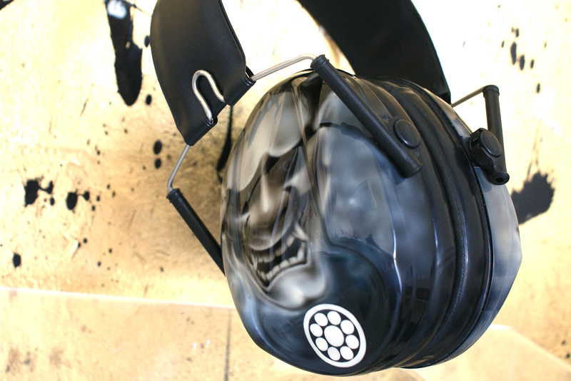 クレー射撃用イヤーマフ ペイント龍　般若　