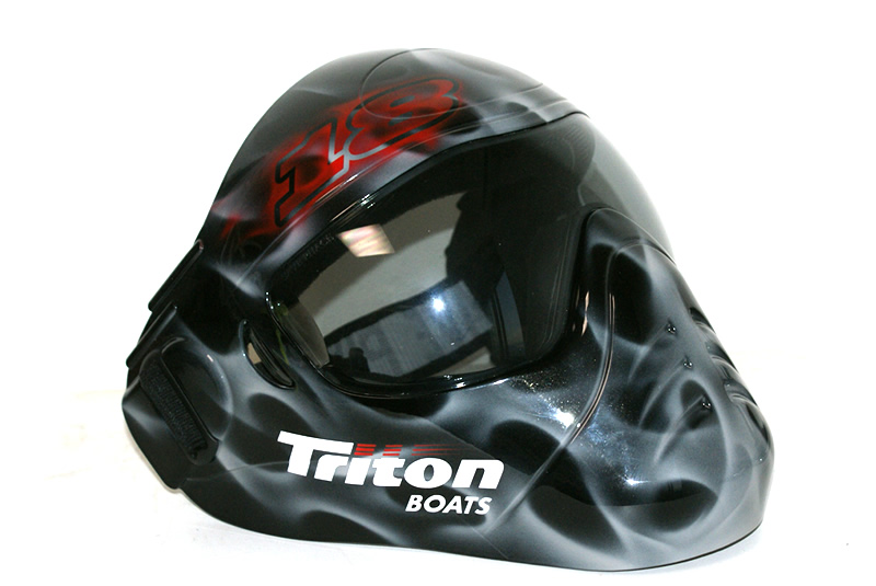   Triton フェイスプロテクター　 リアルフレイムス　スカルデザイン　　　