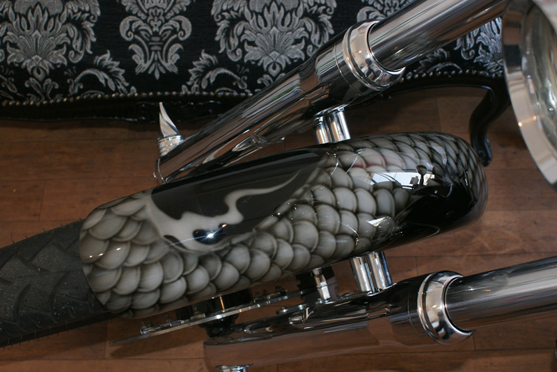 ハーレー　龍図　虎図　　　