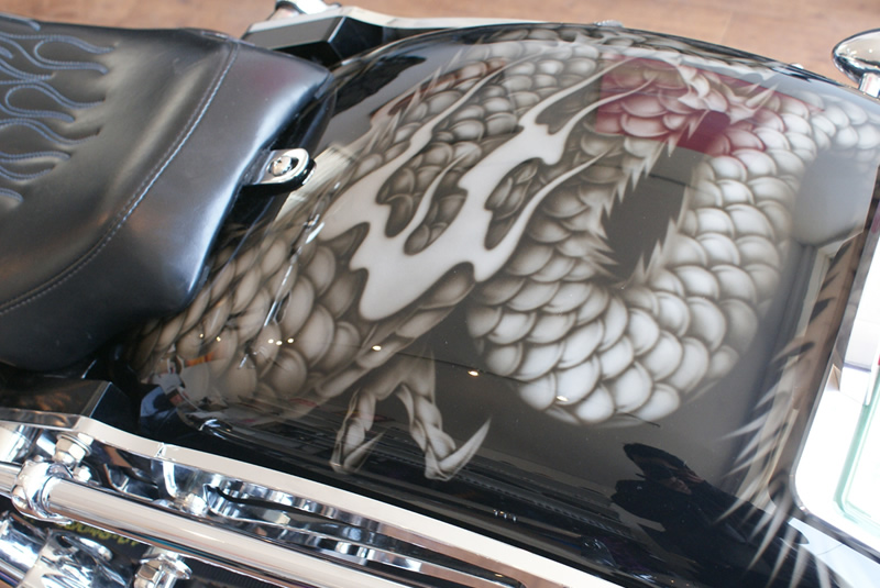 ハーレー　龍図　虎図　　　