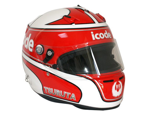　ARAI GP 5Wヘルメット　i code　TSURUTA様グラフィックペイントペイント　