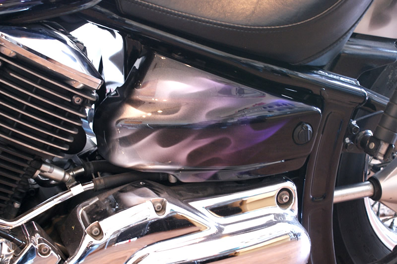 YAMAHA DRUG STARカスタムペイントリアルフレイムス　