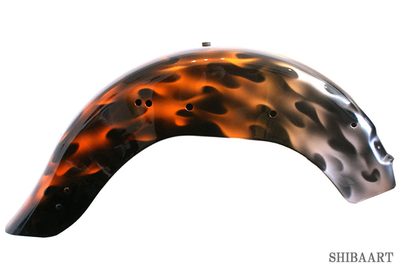  HARLEY DAVIDSON リアルフレイムス　メタリックシルバー+キャンディーオレンジ　スカルデザイン　　