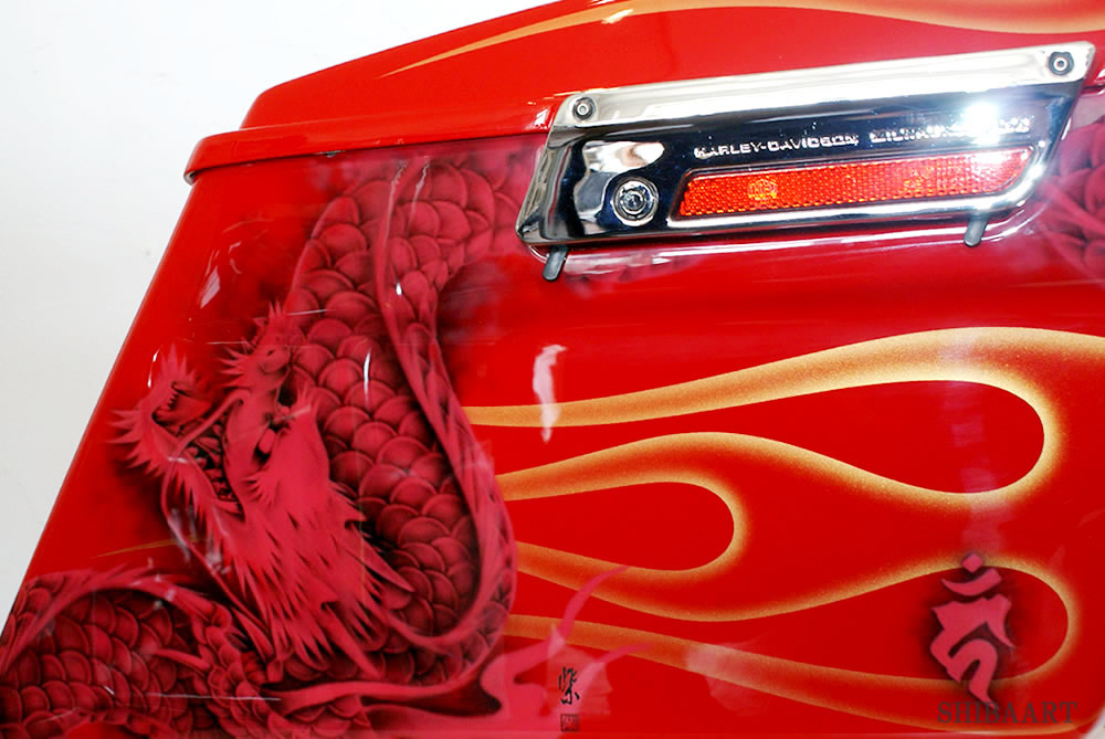 龍図　モノトーンレッド　　　