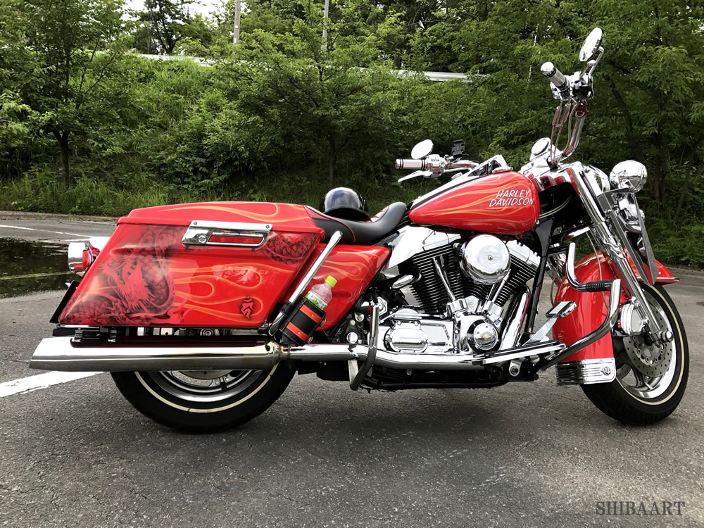 龍図　モノトーンレッド　　　　