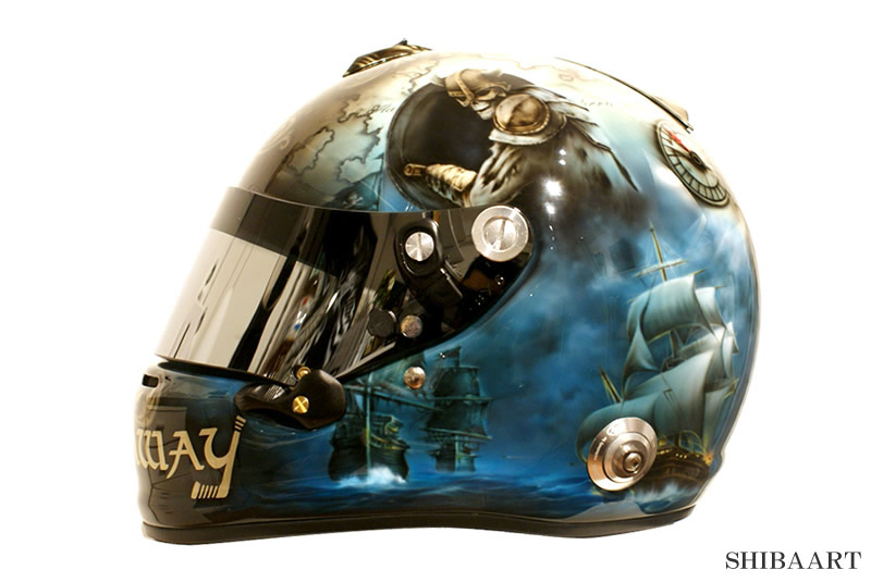 ARAI　GP　HELMET　海賊船モチーフにしたデザインペイント　SHIBAART