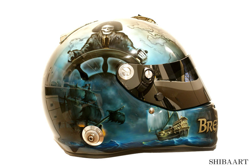 　RAI　GP　HELMET　海賊船モチーフにしたデザインペイント　