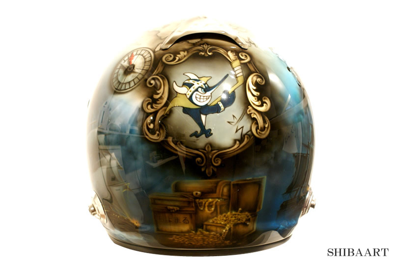 　RAI　GP　HELMET　海賊船モチーフにしたデザインペイント　