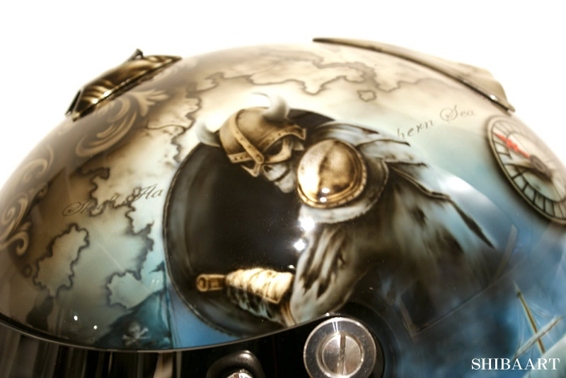 　RAI　GP　HELMET　海賊船モチーフにしたデザインペイント　