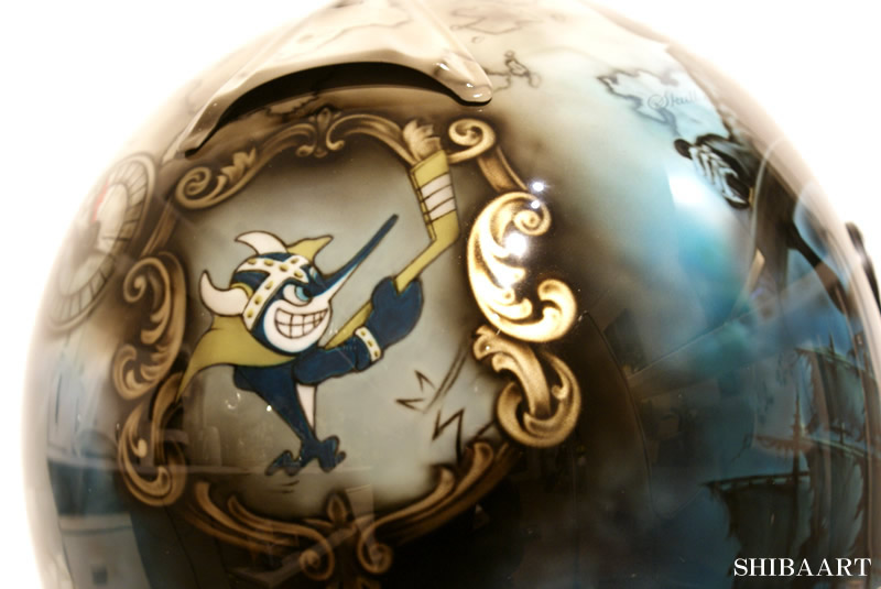 　RAI　GP　HELMET　海賊船モチーフにしたデザインペイント　