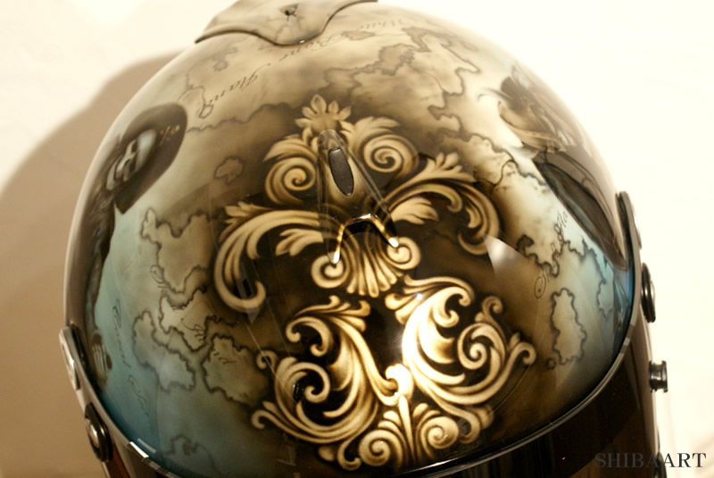 　RAI　GP　HELMET　海賊船モチーフにしたデザインペイント　