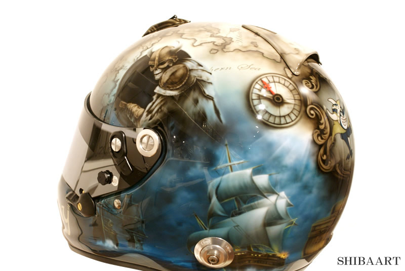 　RAI　GP　HELMET　海賊船モチーフにしたデザインペイント　