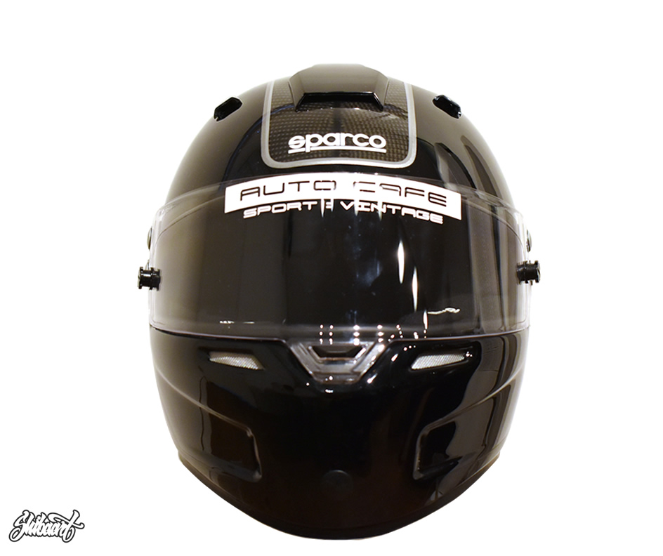 　　SPARCO　AIR KF-7W カーボン カート用　イズリーパターン,　ブラッククリアーグラデーション仕上げ