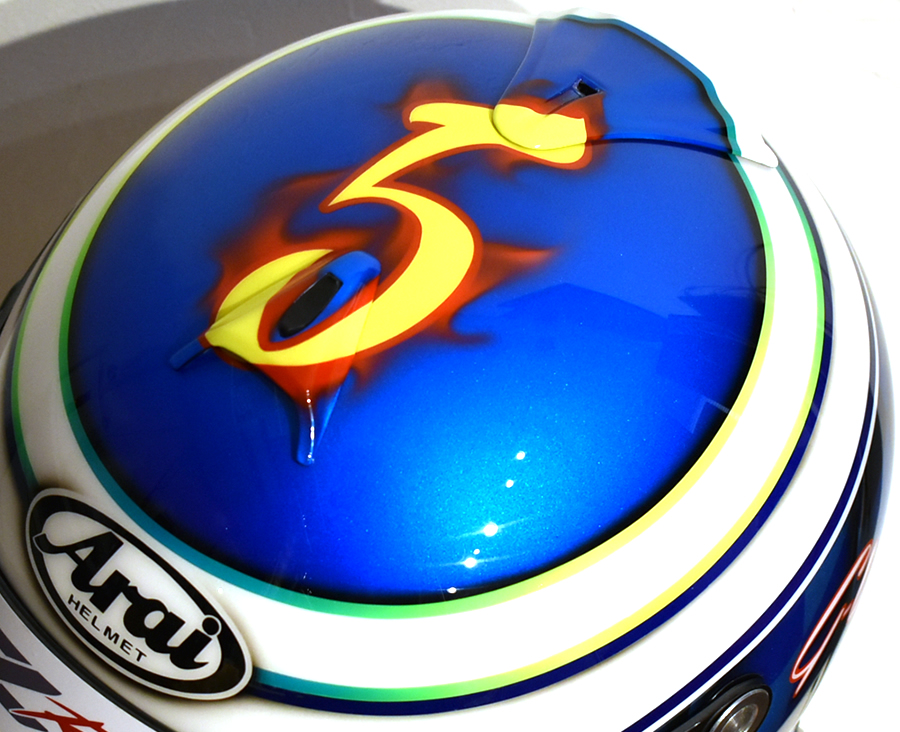 　ARAI GP HELMETチェッカーパターン,　グラフィックライングラデーション