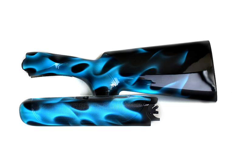 クレー射撃用イヤーマフ ペイント　リアルフレイムスブルー