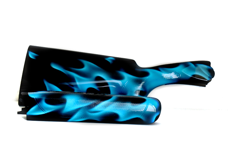 クレー射撃用イヤーマフ ペイント　リアルフレイムスブルー