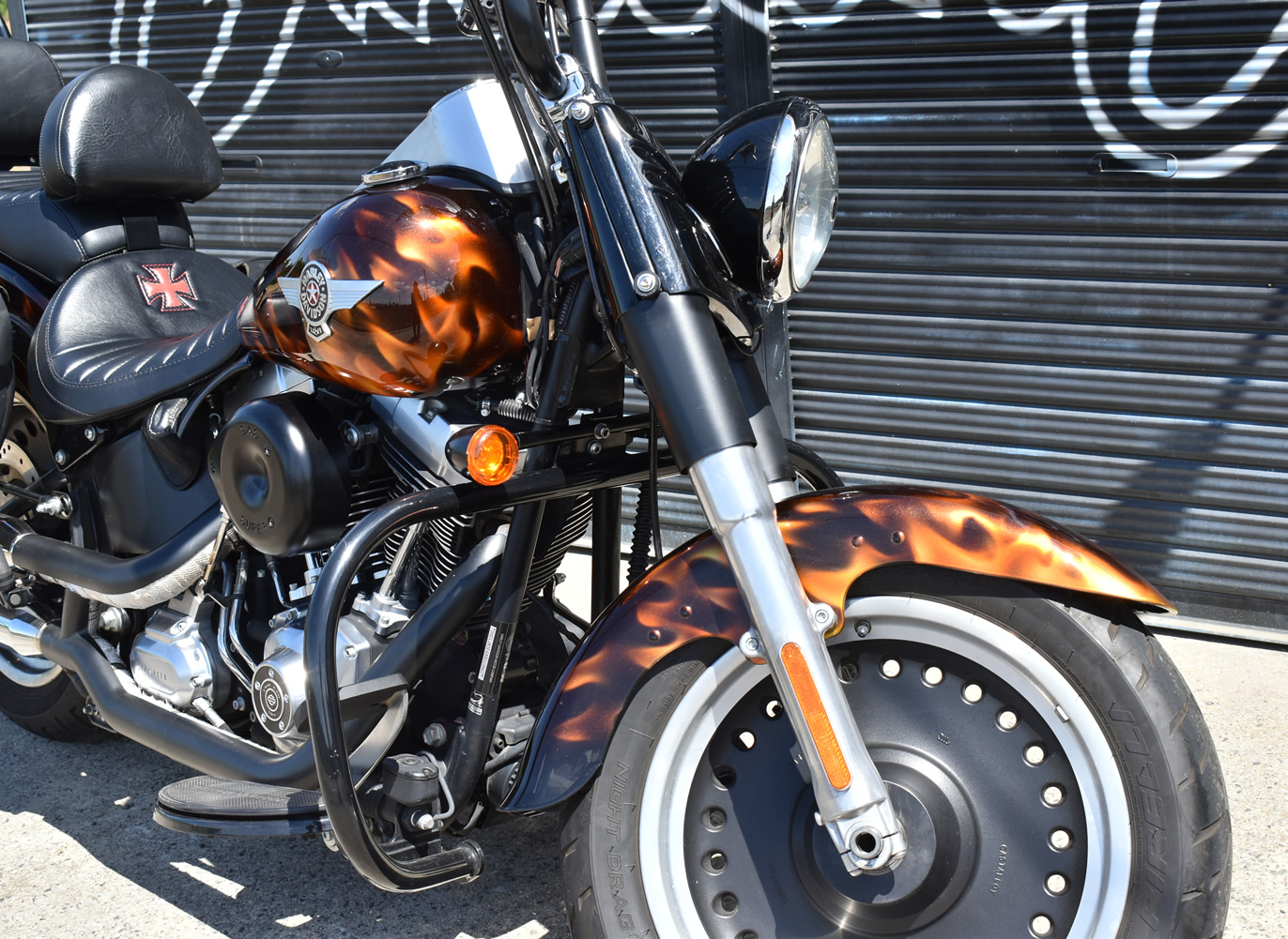  HARLEY DAVIDSON ファットボーイ リアルフレイムス　メタリックキャンディーオレンジ　　　