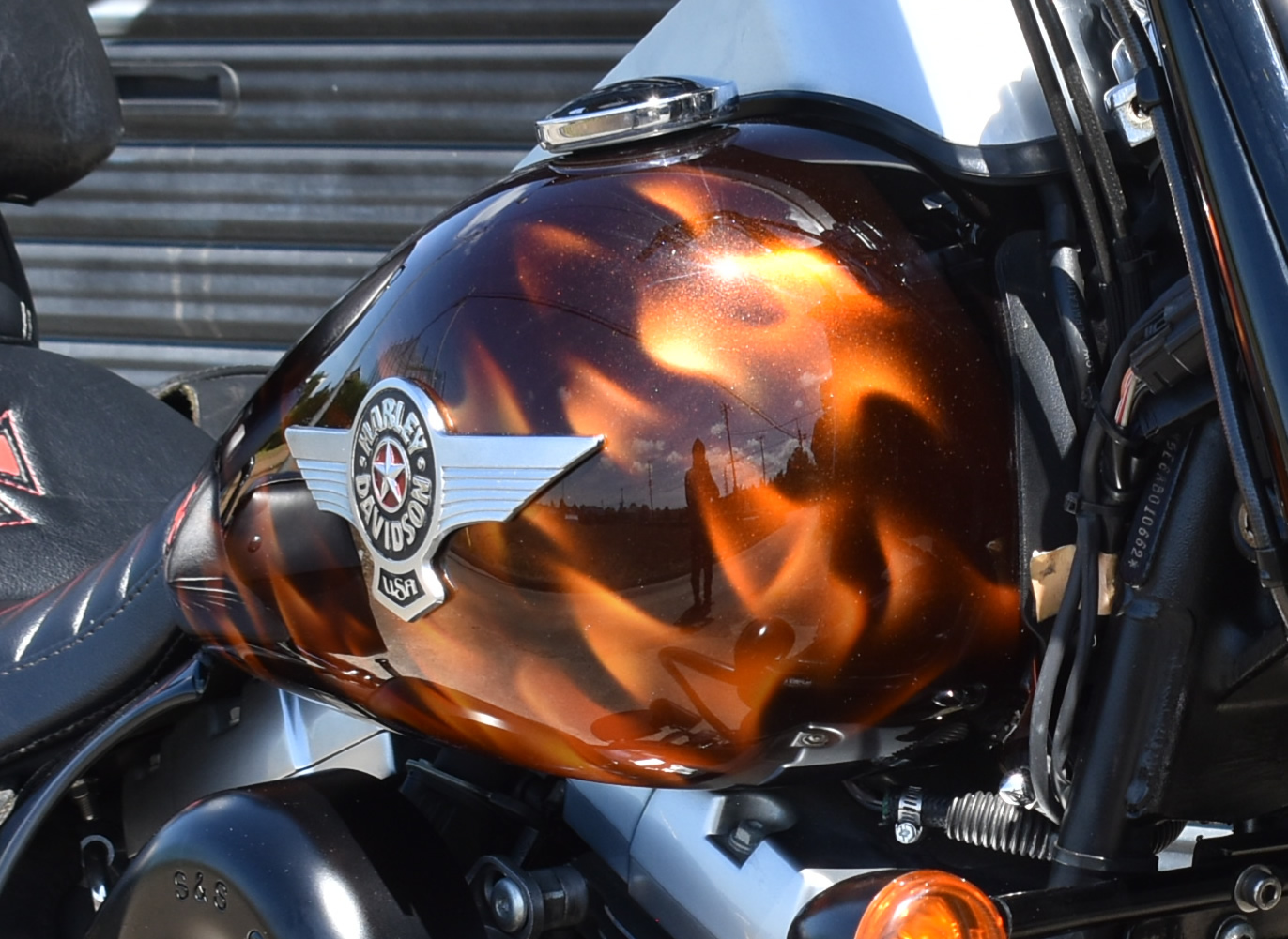  HARLEY DAVIDSON ファットボーイ リアルフレイムス　メタリックキャンディーオレンジ　　