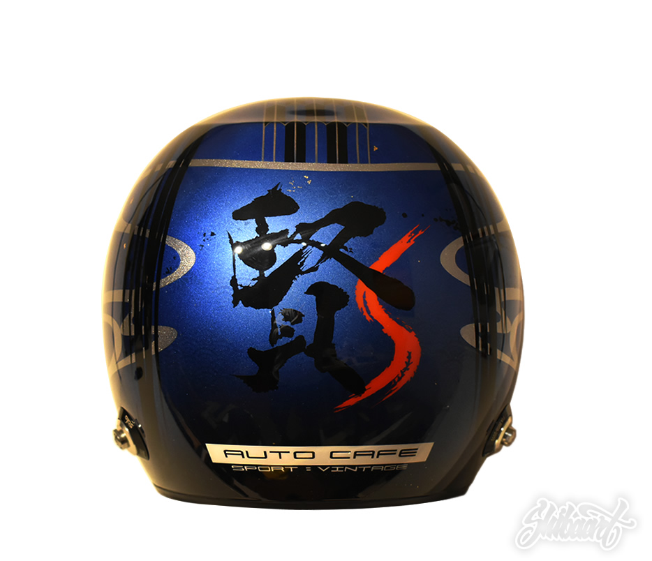 ラリードライバー川名賢氏 和柄デザインペイント HELMETS カスタムペイント