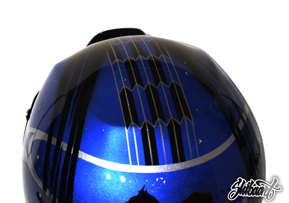 ラリードライバー川名賢氏 和柄デザインペイント HELMETS カスタムペイント