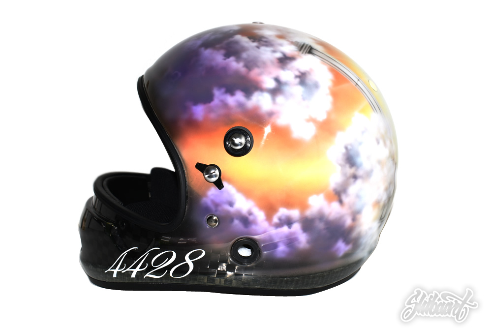 RAI競艇用 HELMET ヘルメットペイント 4428 有賀達也選手