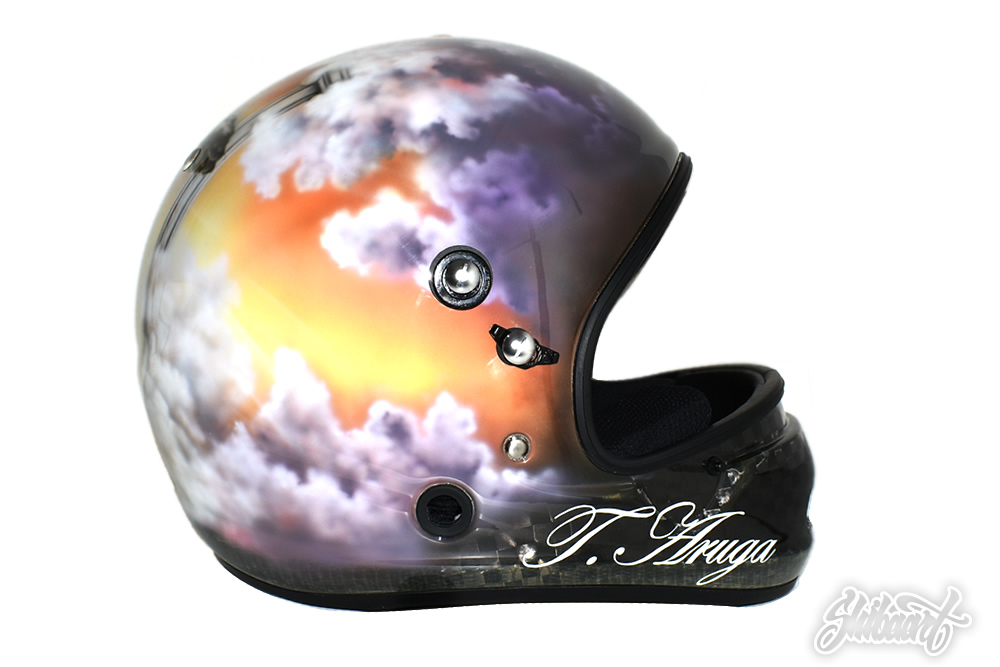 RAI競艇用 HELMET ヘルメットペイント 4428 有賀達也選手