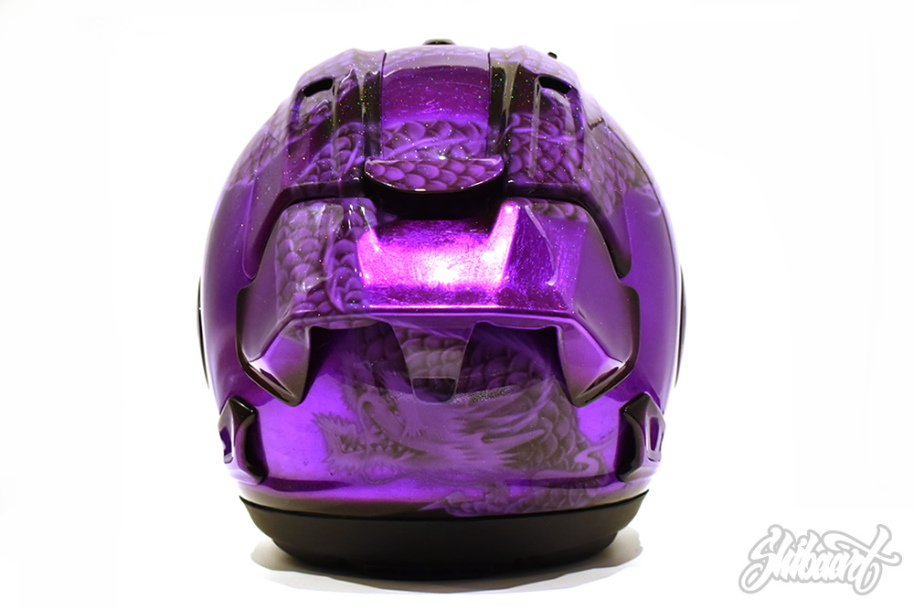 ARAI　RX-7Xヘルメット　銀箔ベース＋キャンディーパープル