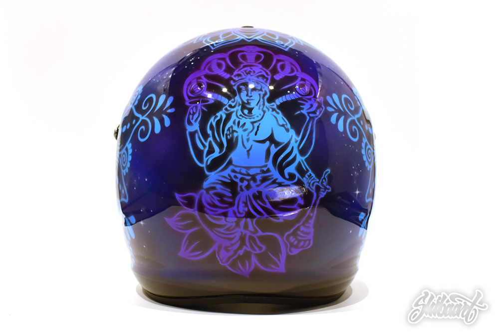 RAI競艇用 HELMET ヘルメットペイント 有賀　達也選手　マンダラデザイン