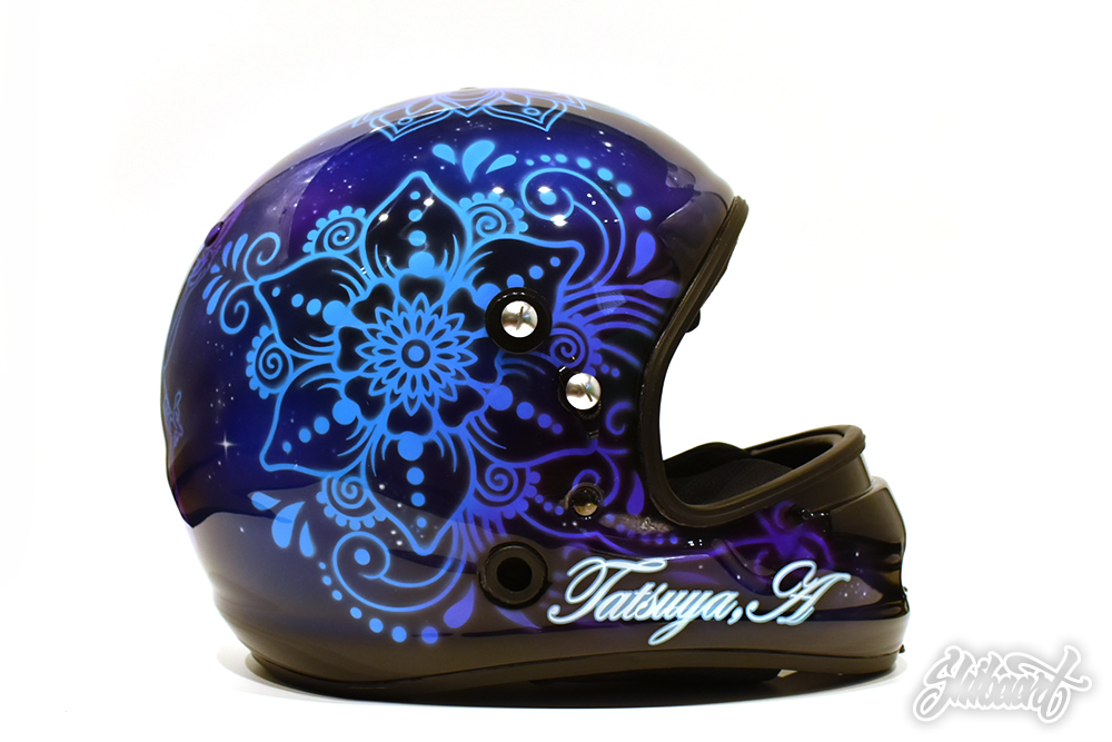 RAI競艇用 HELMET ヘルメットペイント 有賀　達也選手　マンダラデザイン