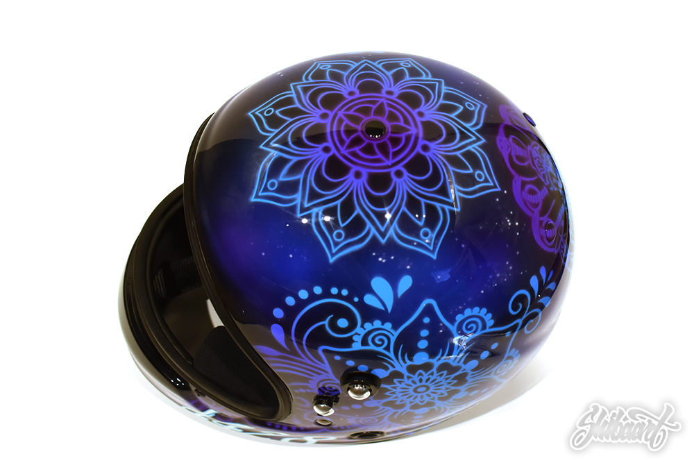 RAI競艇用 HELMET ヘルメットペイント 有賀　達也選手　マンダラデザイン