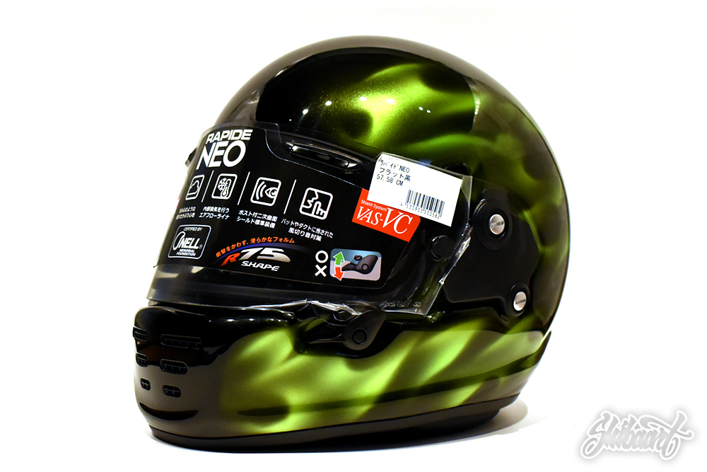 HELMET RAPIDE-NEO　リアルフレイムス シルバーライムグリーン