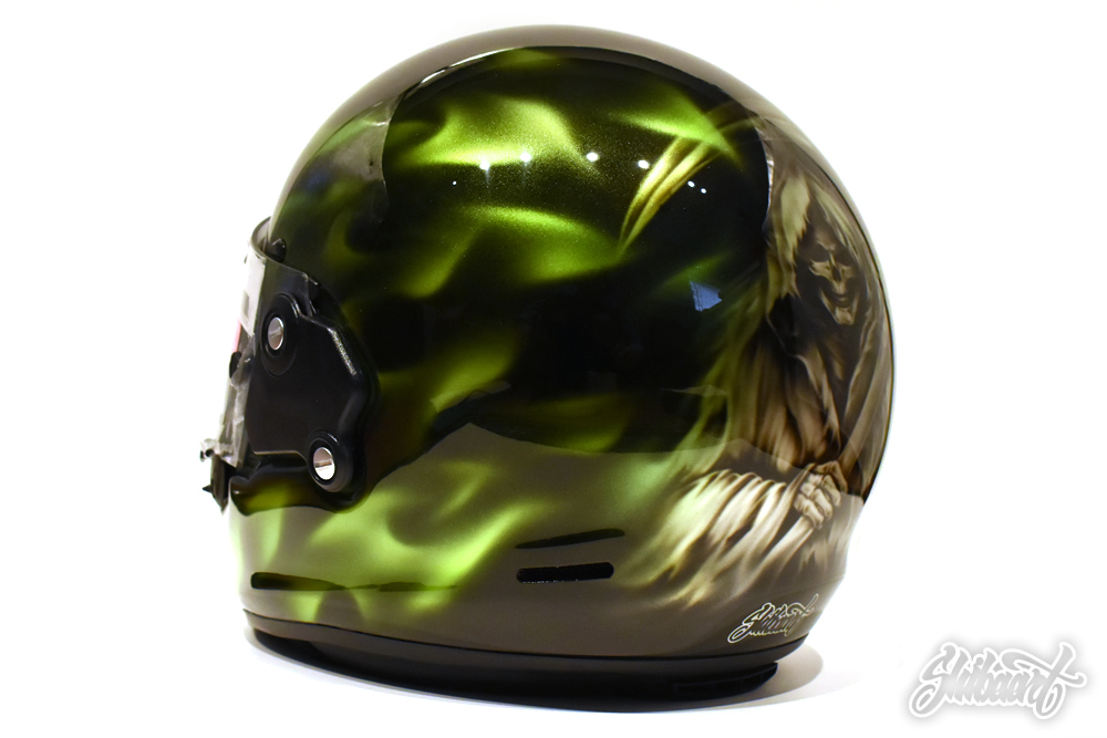 HELMET RAPIDE-NEO　リアルフレイムス シルバーライムグリーン