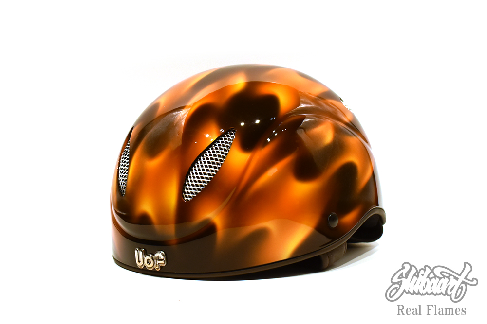 VOF HELMET(乗馬用ヘルメット ) リアルフレイムスオレンジイエロー