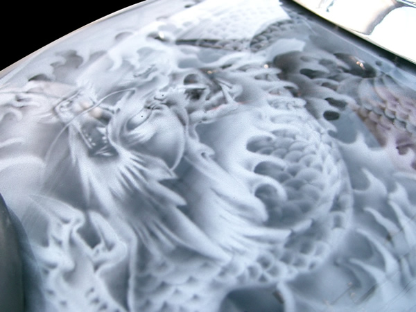 ハーレーFAT BOY　龍図デザイン　　