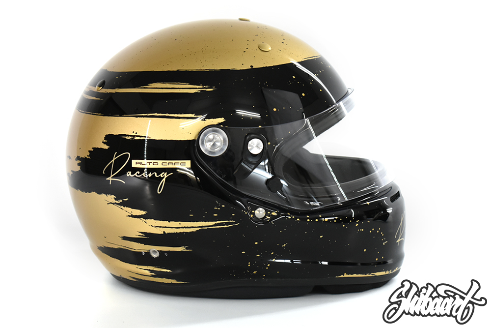 　ARAI GP6 キャンディーコバルトブルーベース グラフィックライン