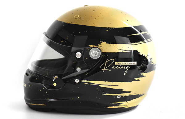  レーシングヘルメット 毛筆柄カスタムペイントの施工例