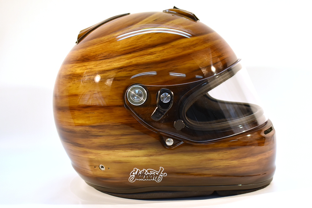 　ARAI GP6 リアル木目塗装カスタムペイント　SHIBAART