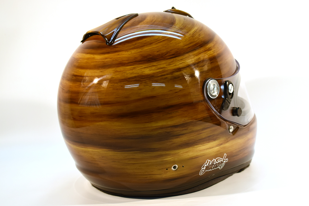 　ARAI GP6 リアル木目塗装カスタムペイント　SHIBAART