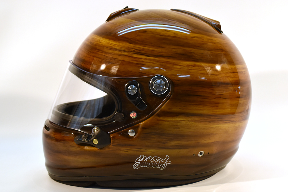 　ARAI GP6 リアル木目塗装カスタムペイント　SHIBAART