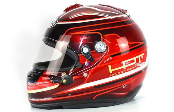  レースヘルメットキャンディー カスタムペイントの施工例