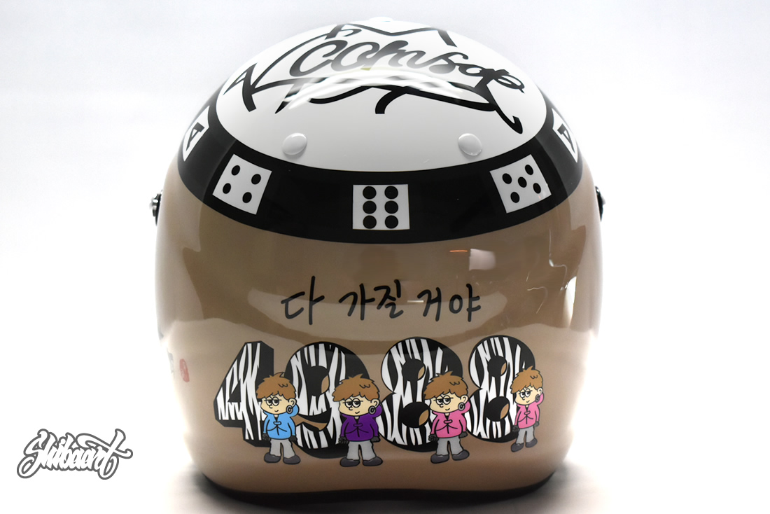 RAI競艇用 HELMET ヘルメットペイント ボートレーサー　牟田奨太選手　＃4988
