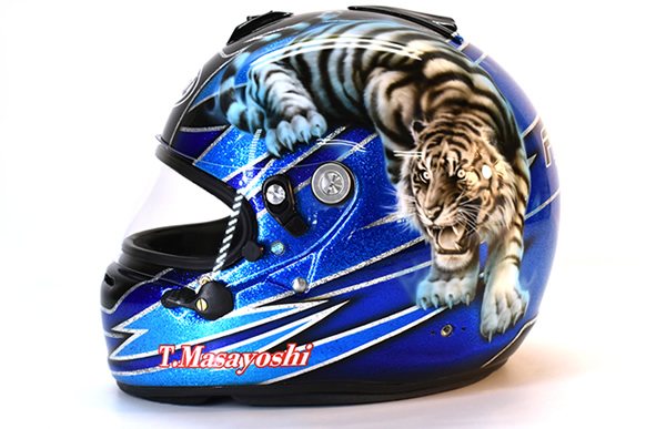  　レース用カスタムペイント　ヘルメットキャンディー カスタムペイントの施工例