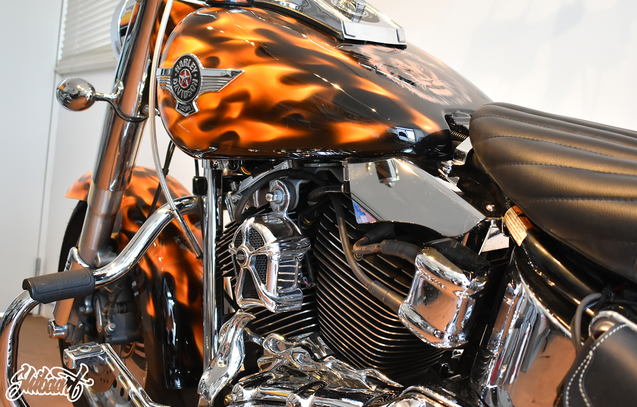   HARLEY DAVIDSON ファットボーイ リアルフレイムス　　フルカラー　