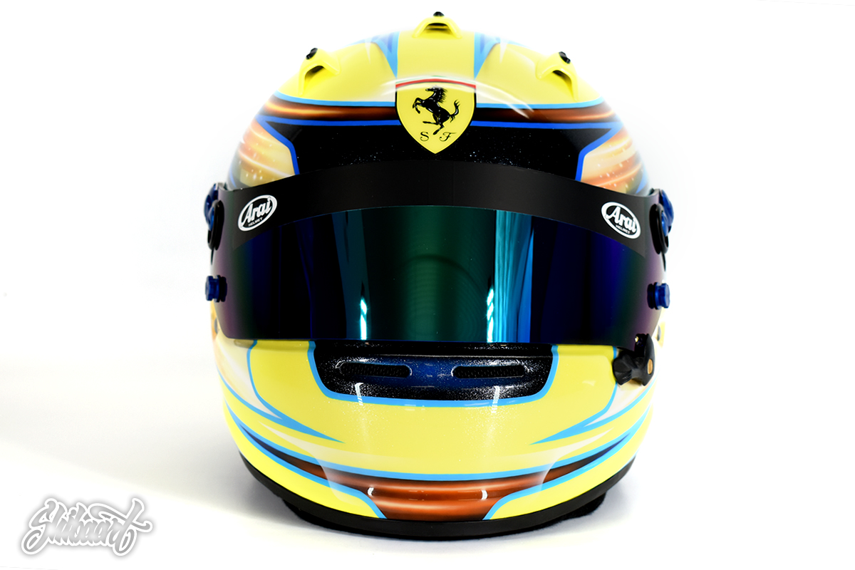 ARAI GP6 ヘルメットをベースにしたカスタムペイントの施工例　SHIBAART