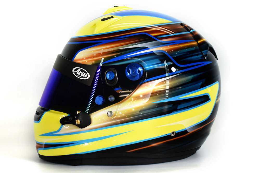  レース用ヘルメット　キャンディー カスタムペイントの施工例