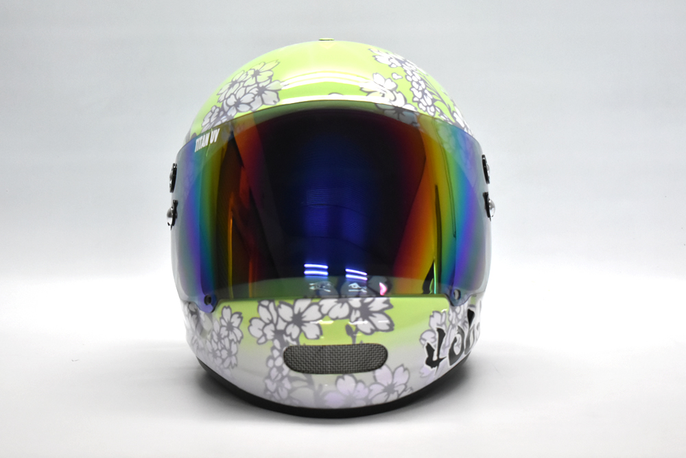 ARAI競艇用 HELMET ヘルメットペイントの施工例 ボートレーサー　金田幸子選手　＃4065