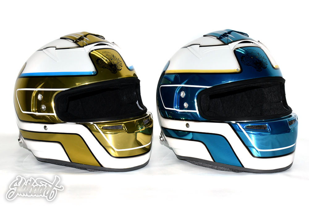 BELL レーシングヘルメット カスタムペイント｜メッキ塗装、キャンディーグラフィック、スパークルラメ入りSHIBAART